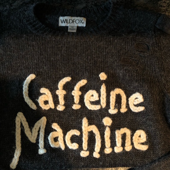 Wildfox “Caffeine Machine” Distressed Sweater - Picture 3 of 9